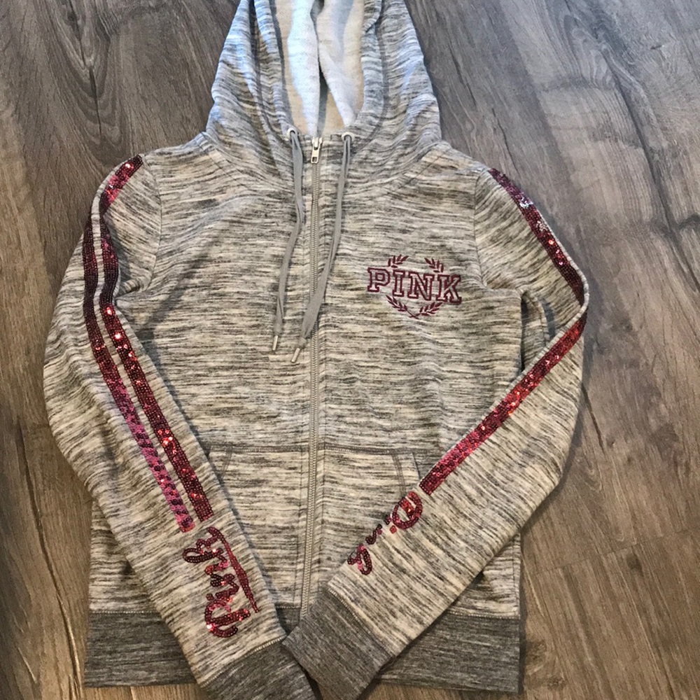VS Pink sequin hoodie